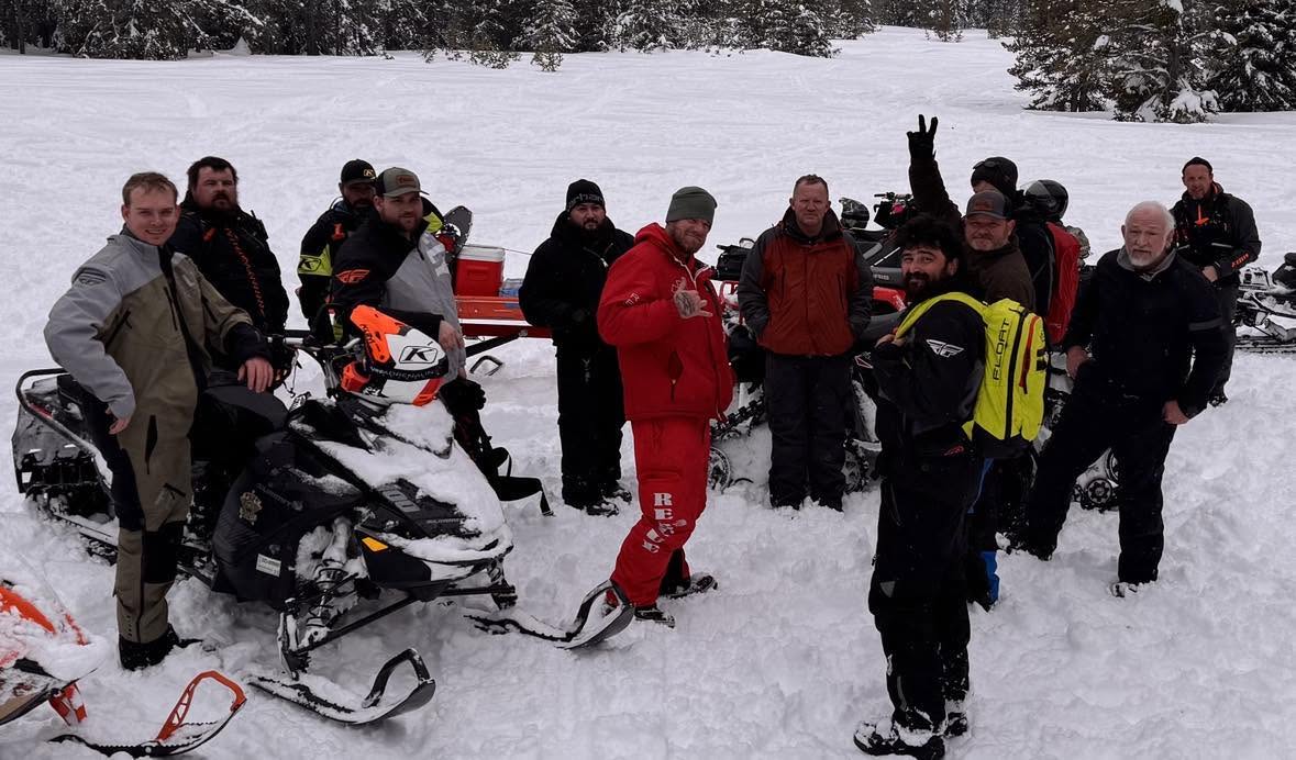 Boise County Search and Rescue team group photo in the snow
